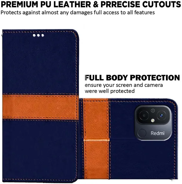 Multicolor_Artificial_Leather_Redmi_12C&POCO_C55_Back_Cover