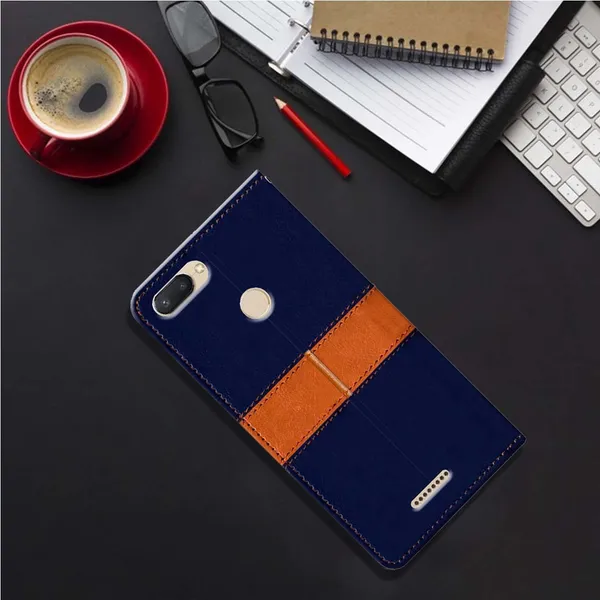 Multicolor_Artificial_Leather_Mi_Redmi_6_Flip_Cover