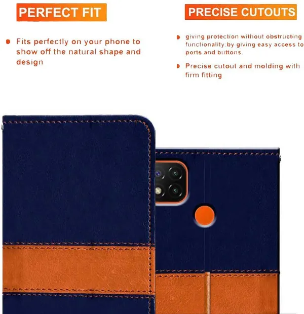 Multicolor_Artificial_Leather_Redmi_9_Active_Back_Cover