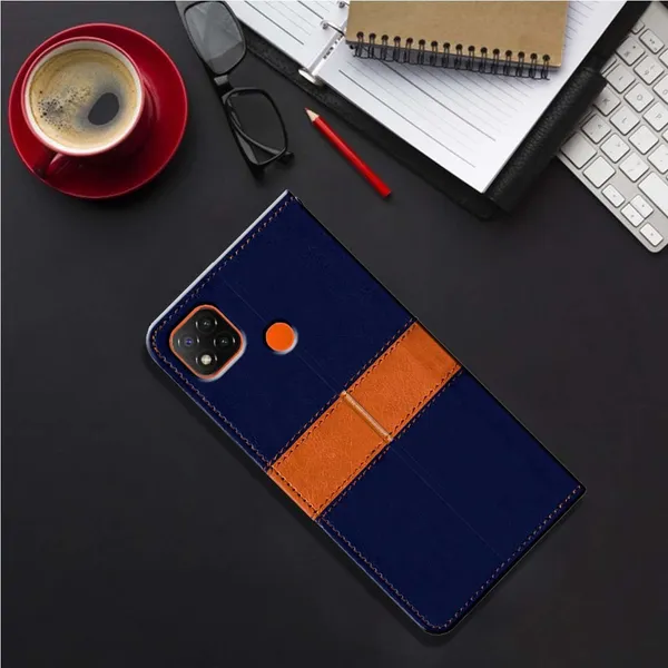 Multicolor_Artificial_Leather_Redmi_9_Flip_Cover