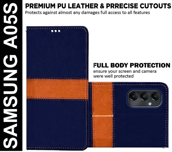 Multicolor_Artificial_Leather_Samsung_A05S_Back_Cover