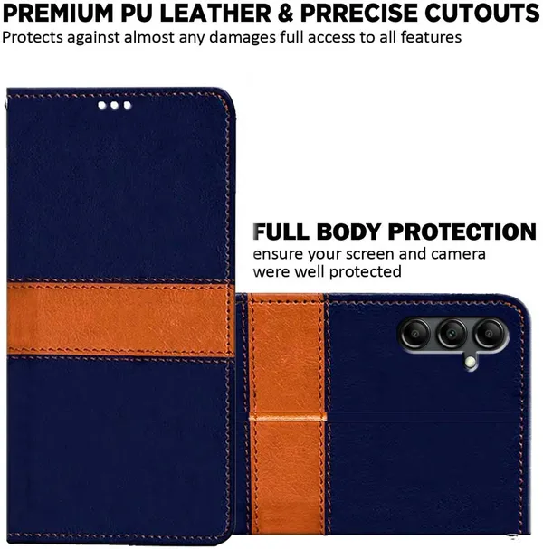 Multicolor_Artificial_Leather_Samsung_A14_5G_Back_Cover