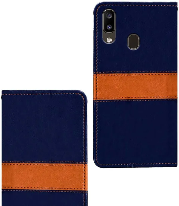 Multicolor_Artificial_Leather_Samsung_Galaxy_A20_Flip_Cover