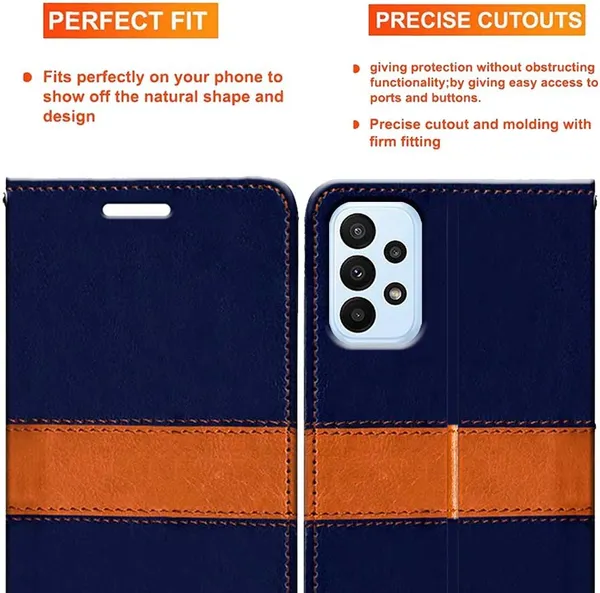 Multicolor_Artificial_Leather_Samsung_A23_Back_Cover