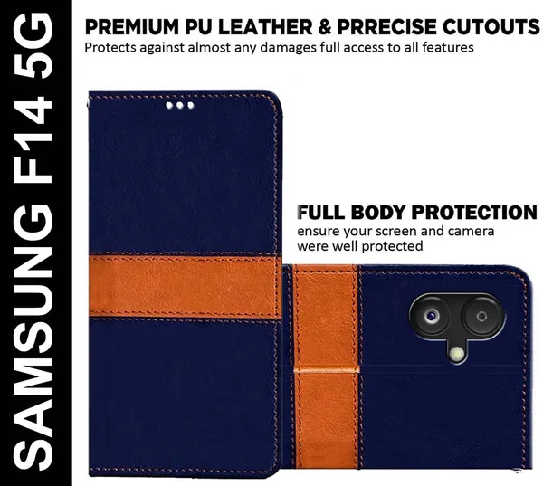 Multicolor_Artificial_Leather_Samsung_F14_5G_Back_Cover