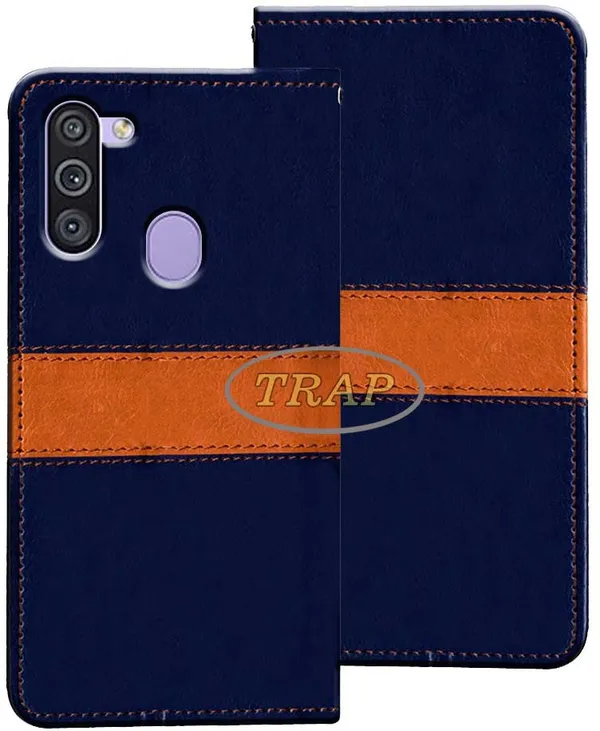 Multicolor_Artificial_Leather_Samsung_Galaxy_M11_Flip_Cover