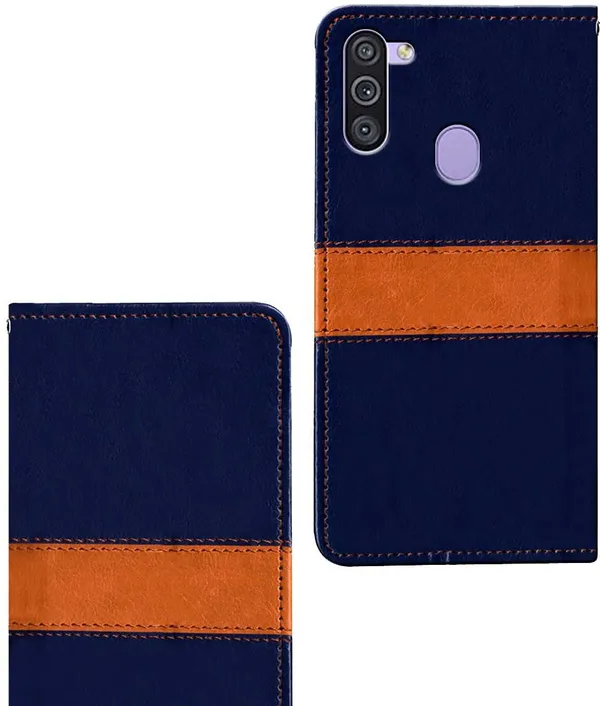 Multicolor_Artificial_Leather_Samsung_Galaxy_M11_Flip_Cover