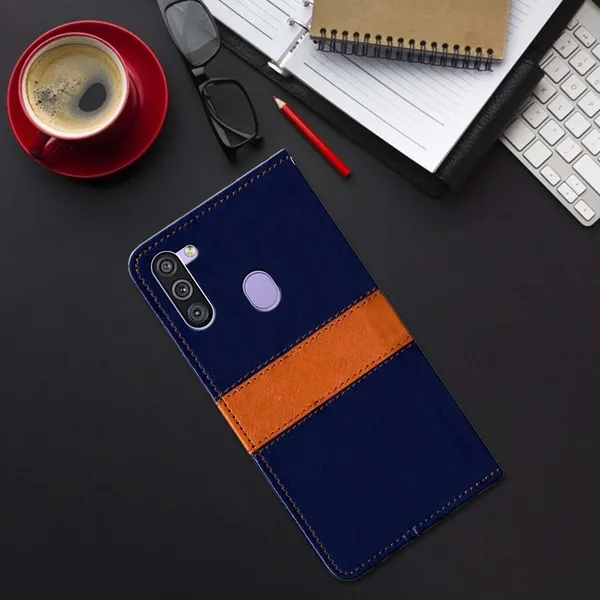Multicolor_Artificial_Leather_Samsung_Galaxy_M11_Flip_Cover