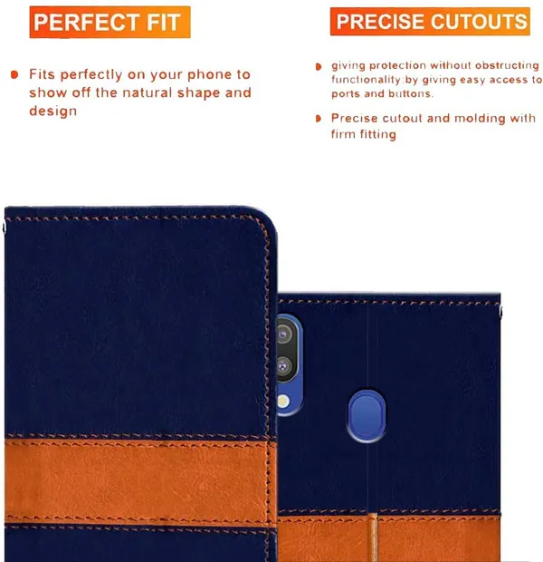 Multicolor_Artificial_Leather_Samsung_Galaxy_M20_Flip_Cover