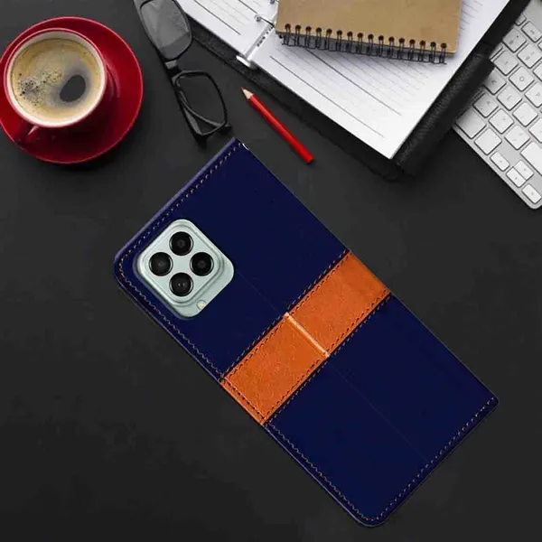 Multicolor_Artificial_Leather_Samsung_M53_Back_Cover