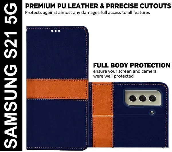 Multicolor_Artificial_Leather_Samsung_S21_5G_Back_Cover