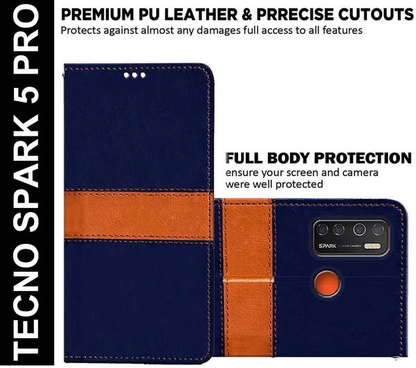 Multicolor_Artificial_Leather_Tecno_Spark_5_Pro_Back_Cover