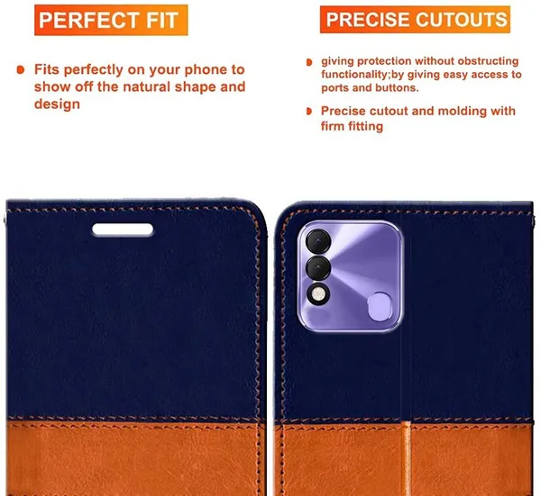 Multicolor_Artificial_Leather_Tecno_Spark_8_Back_Cover
