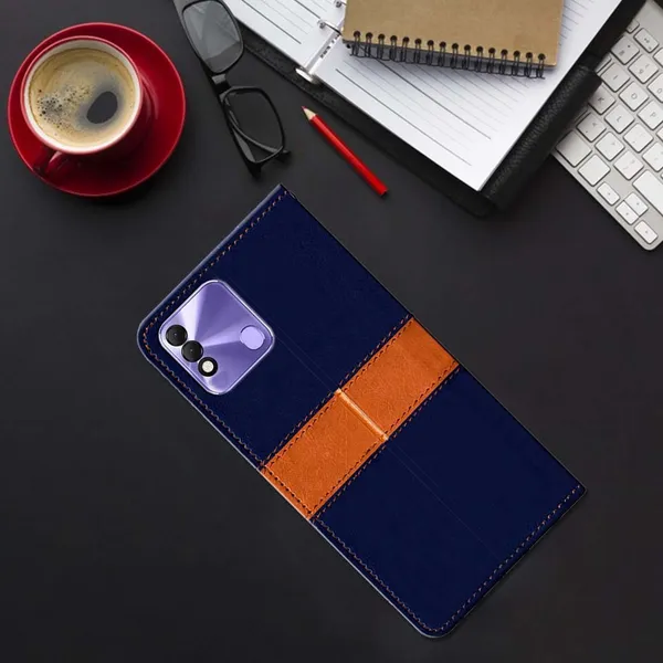 Multicolor_Artificial_Leather_Tecno_Spark_8_Back_Cover