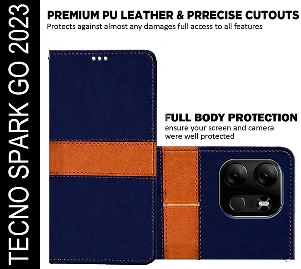 Multicolor_Artificial_Leather_Tecno_Spark_GO_2023_Back_Cover