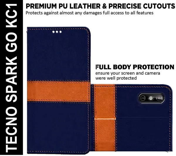 Multicolor_Artificial_Leather_Tecno_Spark_GO_KC1_Back_Cover