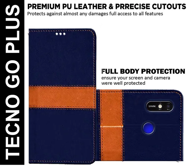 Multicolor_Artificial_Leather_Tecno_Spark_GO_Plus_Flip_Cover