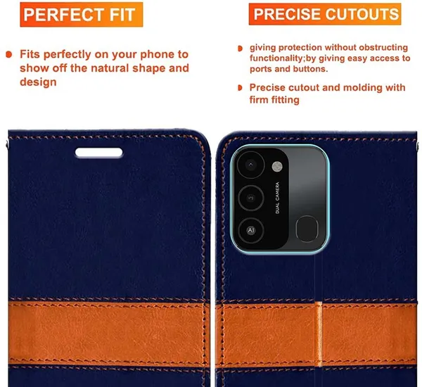 Multicolor_Artificial_Leather_Tecno_Spark_Go_2022_Back_Cover