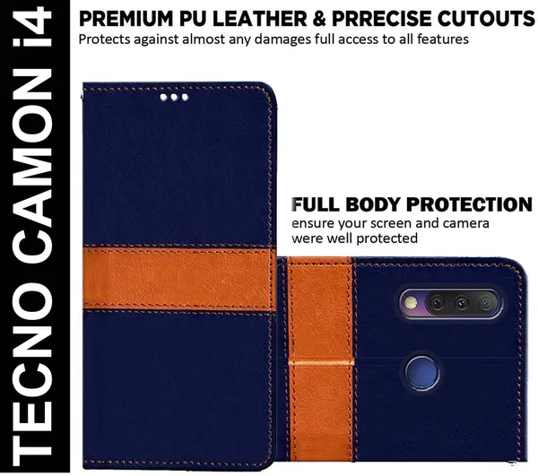 Multicolor_Artificial_Leather_Tecno_Camon_i4_Back_Cover