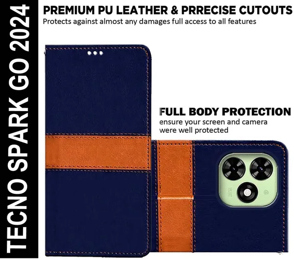 Multicolor_Artificial_Leather_Tecno_Spark_GO_2024_Back_Cover