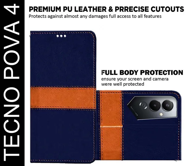 Multicolor_Artificial_Leather_Tecno_Pova_4_Back_Cover