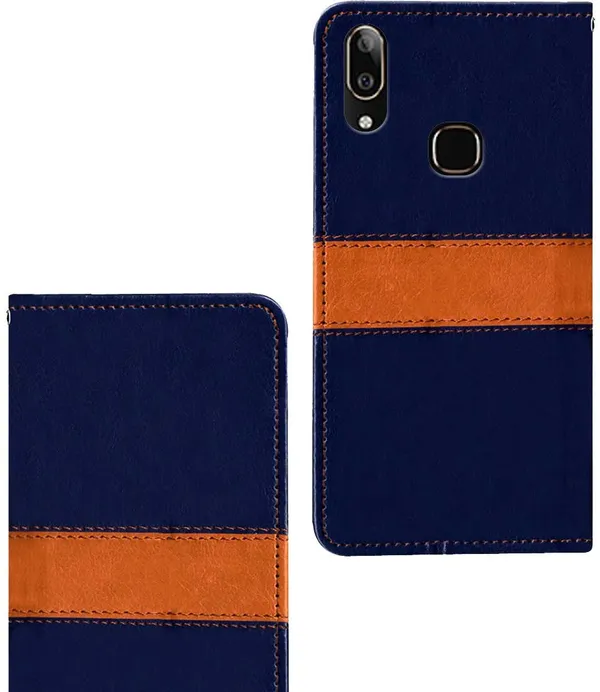 Multicolor_Artificial_Leather_Vivo_V9_Flip_Cover