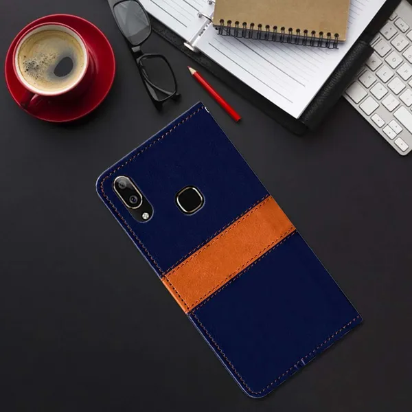 Multicolor_Artificial_Leather_Vivo_V9_Flip_Cover