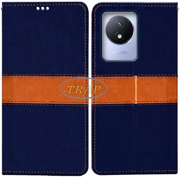 Multicolor_Artificial_Leather_Vivo_Y11_2023_Flip_Cover