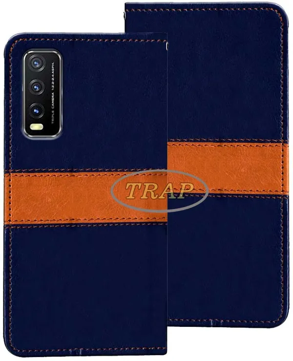 Multicolor_Artificial_Leather_Vivo_Y12S_Flip_Cover