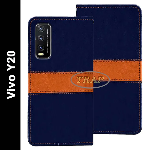 Multicolor_Artificial_Leather_Vivo_Y20_Flip_Cover