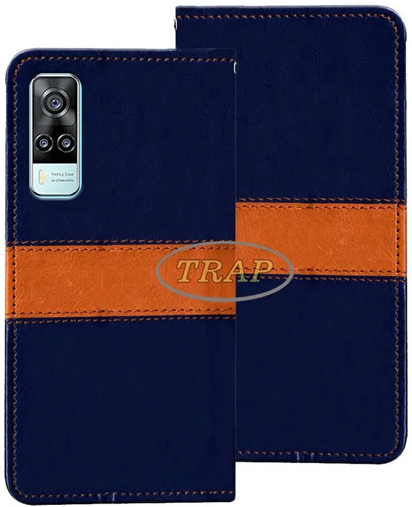 Multicolor_Artificial_Leather_Vivo_Y31_(2021)_Flip_Cover