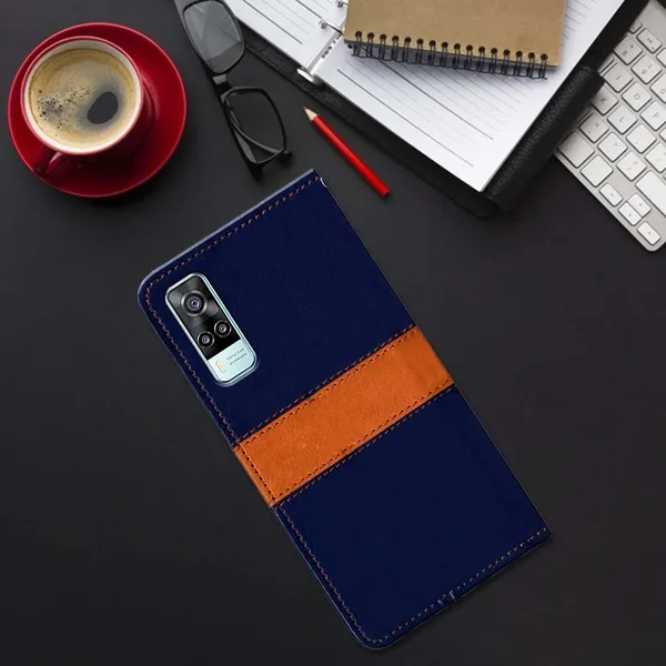 Multicolor_Artificial_Leather_Vivo_Y31_(2021)_Flip_Cover