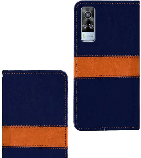 Multicolor_Artificial_Leather_Vivo_Y51_(2020)_Flip_Cover