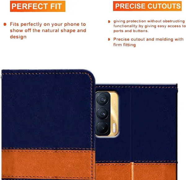 Multicolor_Artificial_Leather_Realme_V15_5G_Flip_Cover