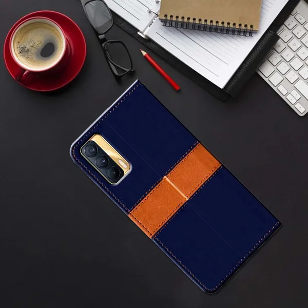 Multicolor_Artificial_Leather_Realme_V15_5G_Flip_Cover