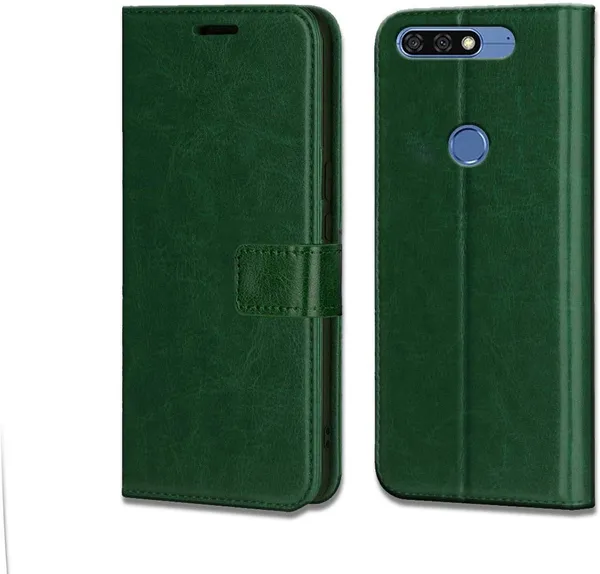 Green_Leather_Honor_7C_Flip_Cover