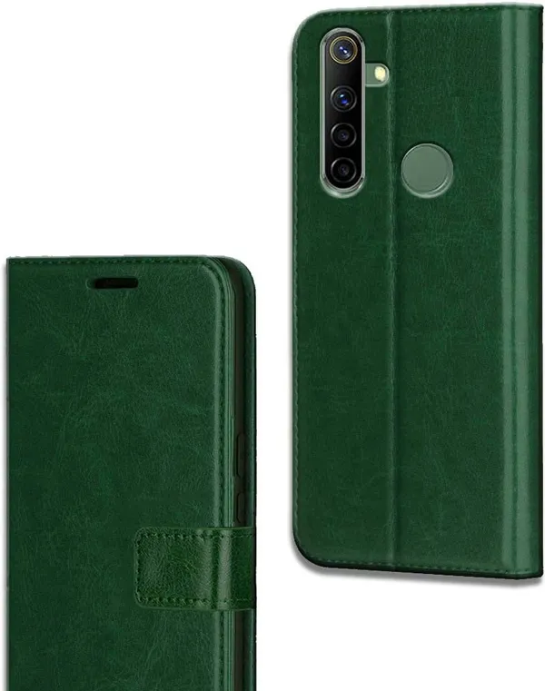 Green_Leather_Realme_Narzo_10_Flip_Cover