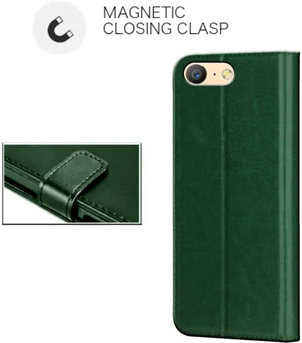 Green_Leather_Oppo_A57_Flip_Cover