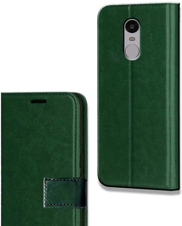 Green_Leather_Mi_Redmi_Note_4_Flip_Cover