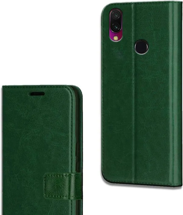 Green_Leather_Redmi_Y3_Flip_Cover