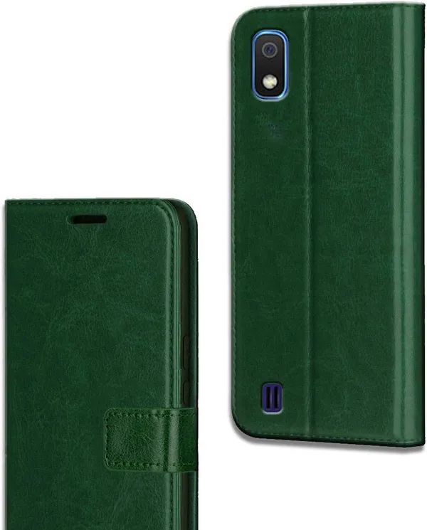 Green_Leather_Samsung_Galaxy_A10_Flip_Cover