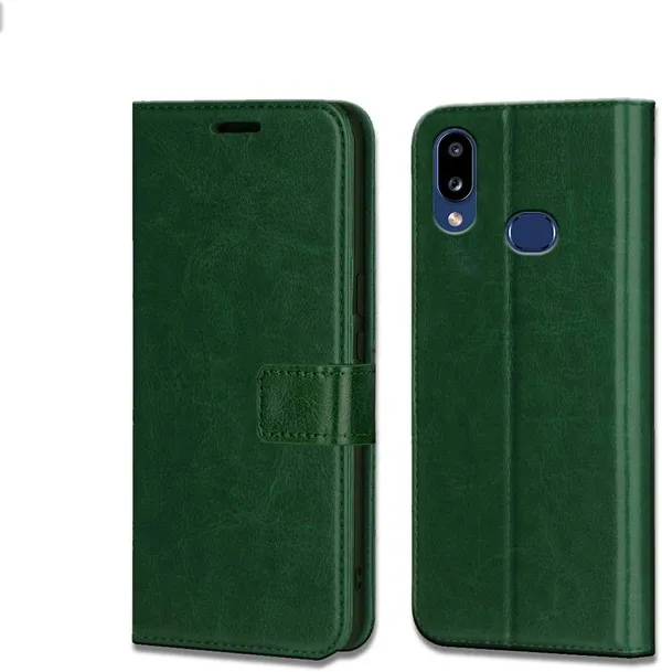Green_Leather_Samsung_Galaxy_A10S_Flip_Cover