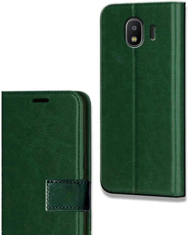 Green_Leather_Samsung_Galaxy_J2_2018_Flip_Cover