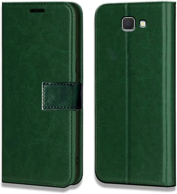 Green_Leather_Samsung_Galaxy_J7_Prime_Flip_Cover