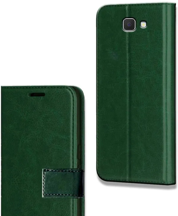 Green_Leather_Samsung_Galaxy_J7_Prime_Flip_Cover