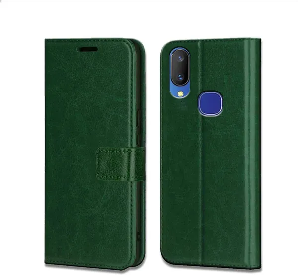 Green_Leather_Vivo_V11i_Flip_Cover