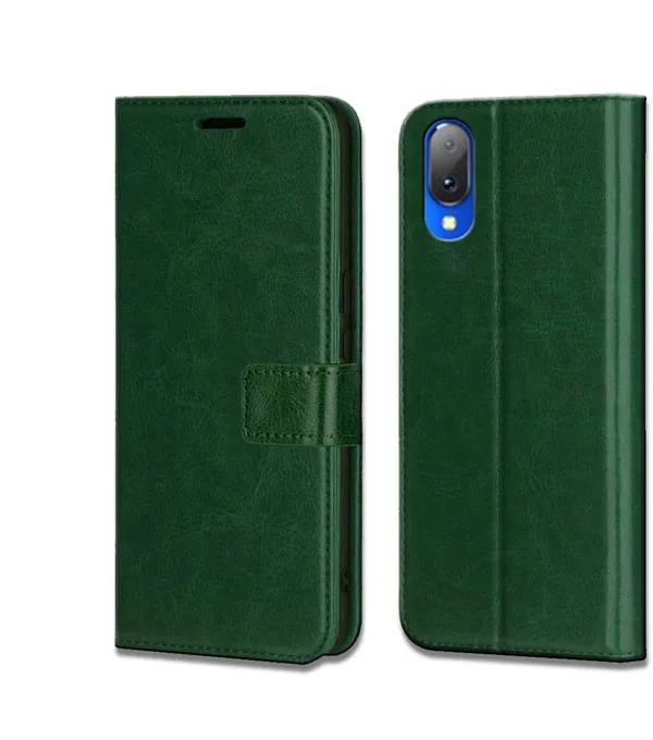 Green_Leather_Vivo_Y97_Flip_Cover
