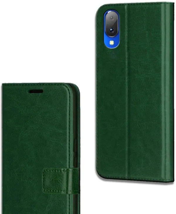 Green_Leather_Vivo_Y97_Flip_Cover