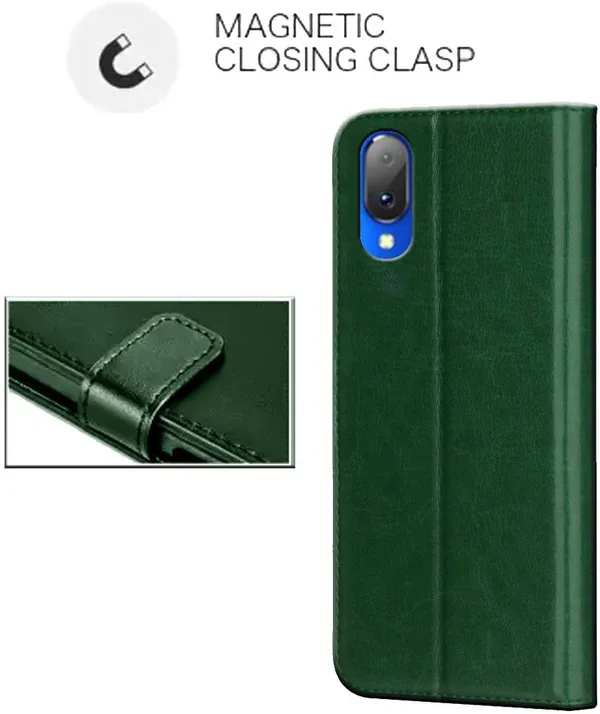 Green_Leather_Vivo_Y97_Flip_Cover