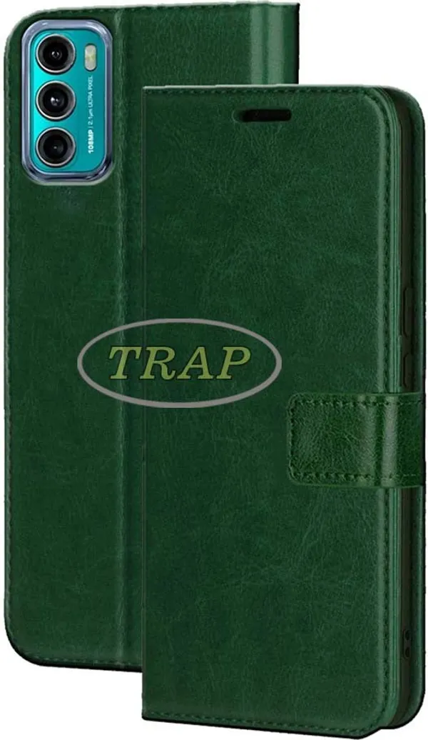 Green_Artificial_Leather_Moto_G40_Fusion_Flip_Cover